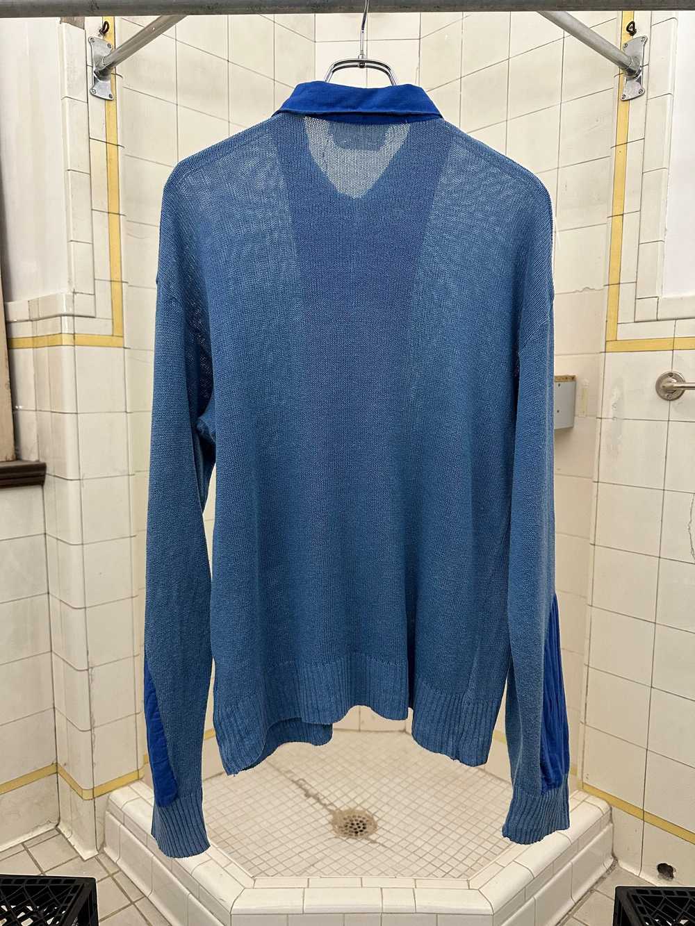 1980s Claude Montana Knit Shirt with Woven Paneli… - image 7