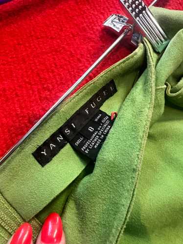 90’s Yansi Fugel Designer Buckskin Suede Key Lime 