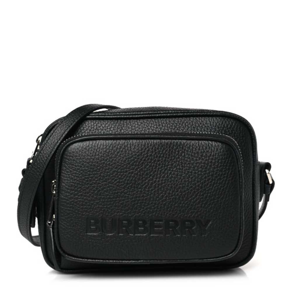 BURBERRY Grained Calfskin Small Camera Bag Black - image 1