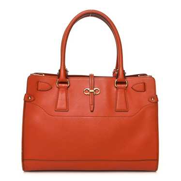 SALVATORE FERRAGAMO Printed Calfskin Briana Tote … - image 1