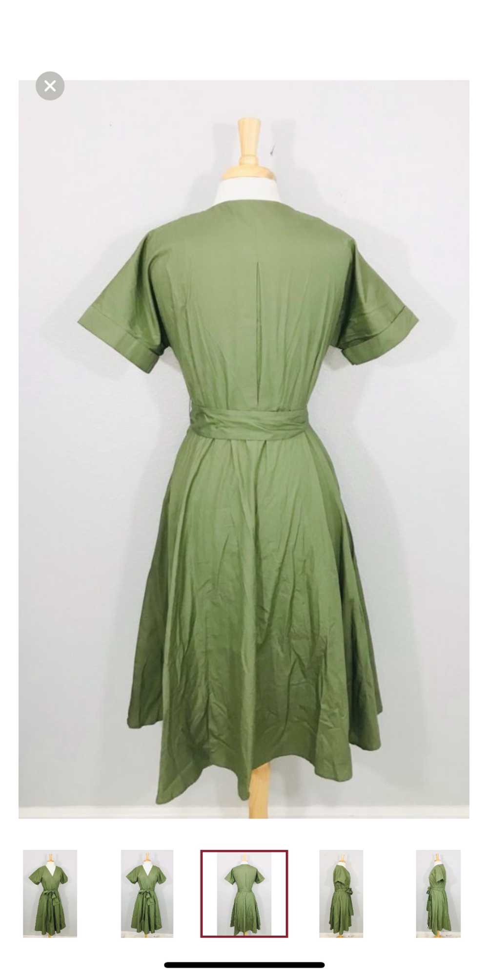 Christine Alcalay Green belted wrap dress (6) - image 2
