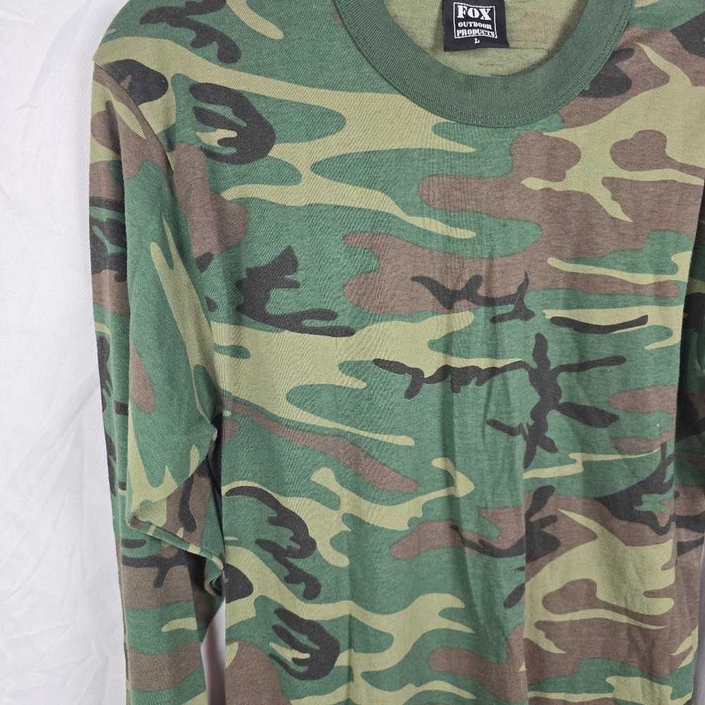Fox Outdoor Products Green Camouflage Knit Long S… - image 3