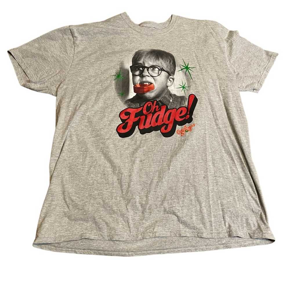 a Christmas Story Oh Fudge T-Shirt Size XXL Gray - image 4