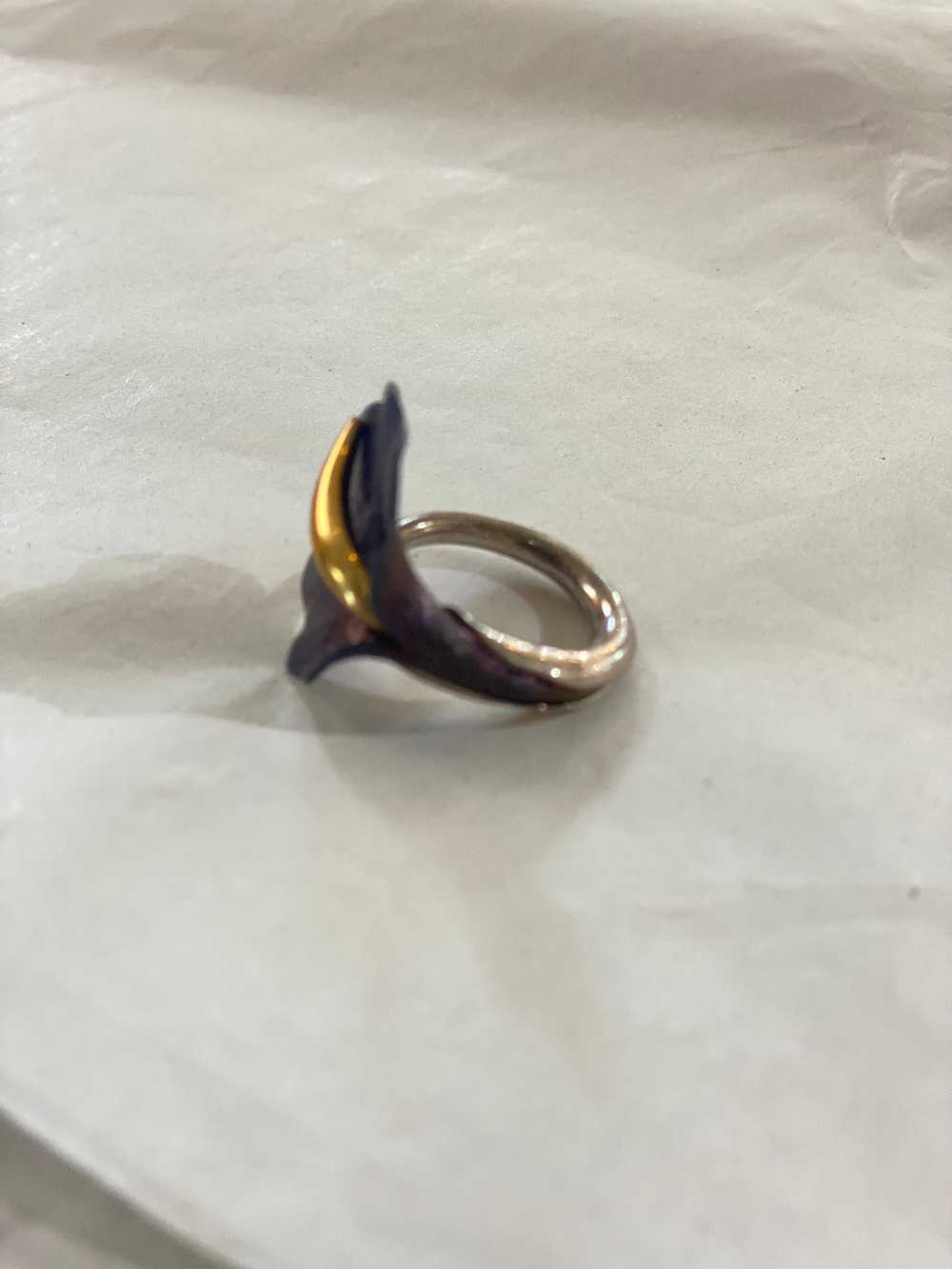 Janusz Szkutnik Calla Lily Sterling Silver Titani… - image 3