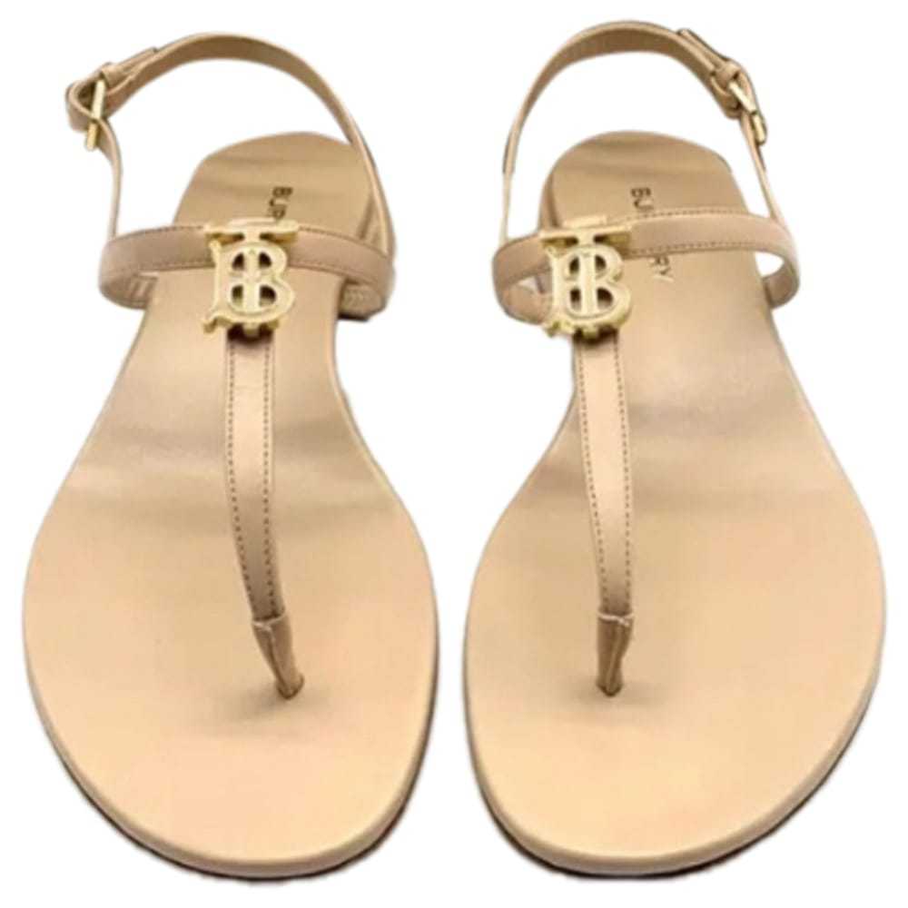 Burberry Leather flip flops - image 1