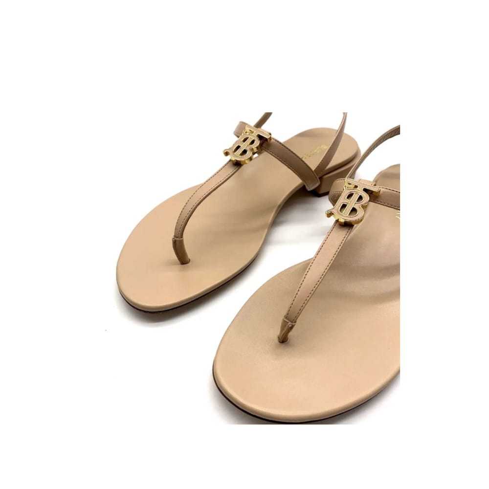 Burberry Leather flip flops - image 3