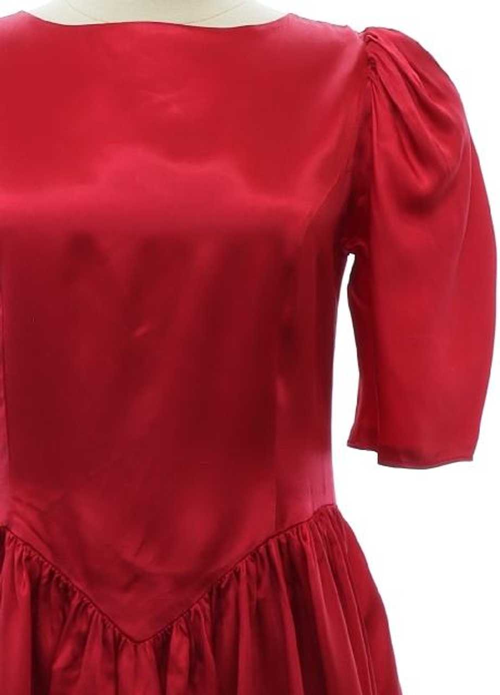 1980's Totally 80s Satin Prom Dress - image 2