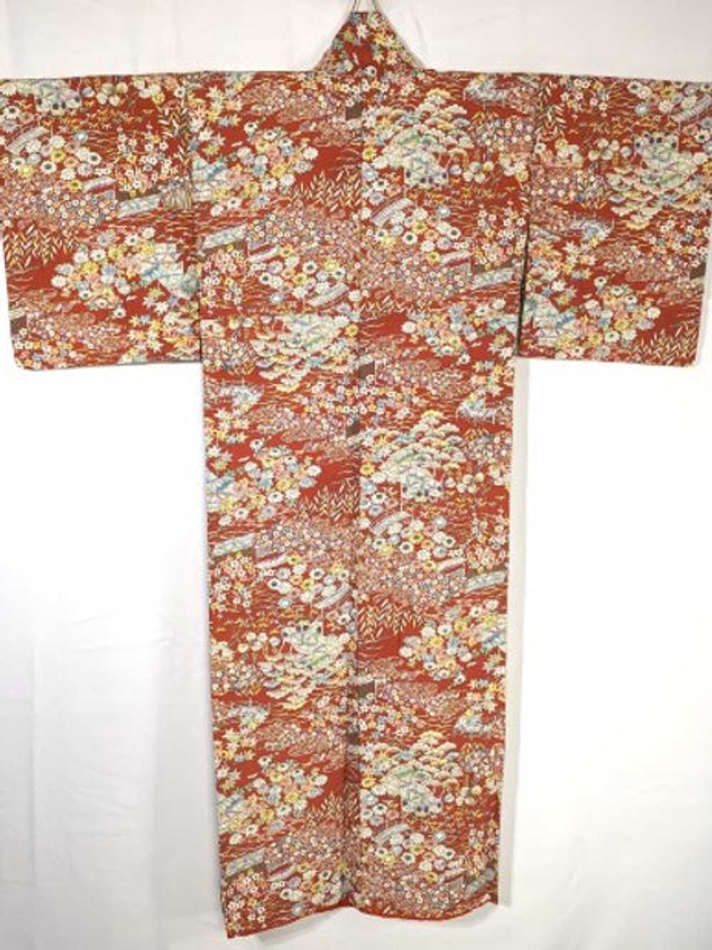 Rustic Red & White Kimono - image 1