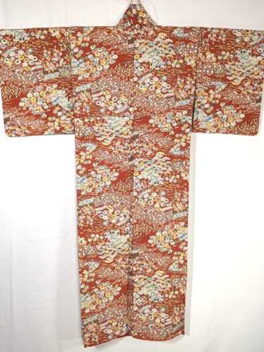 Rustic Red & White Kimono
