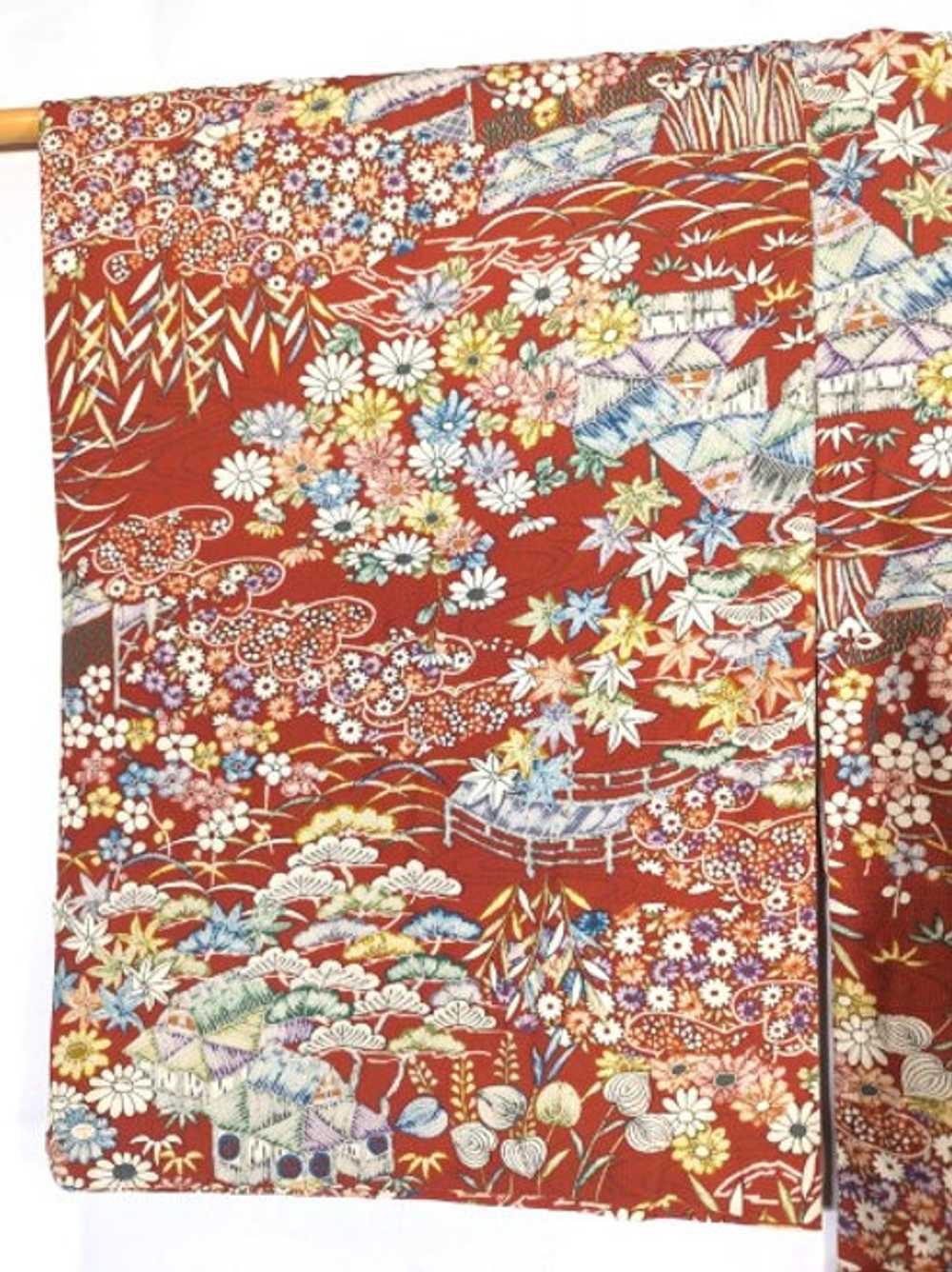 Rustic Red & White Kimono - image 2