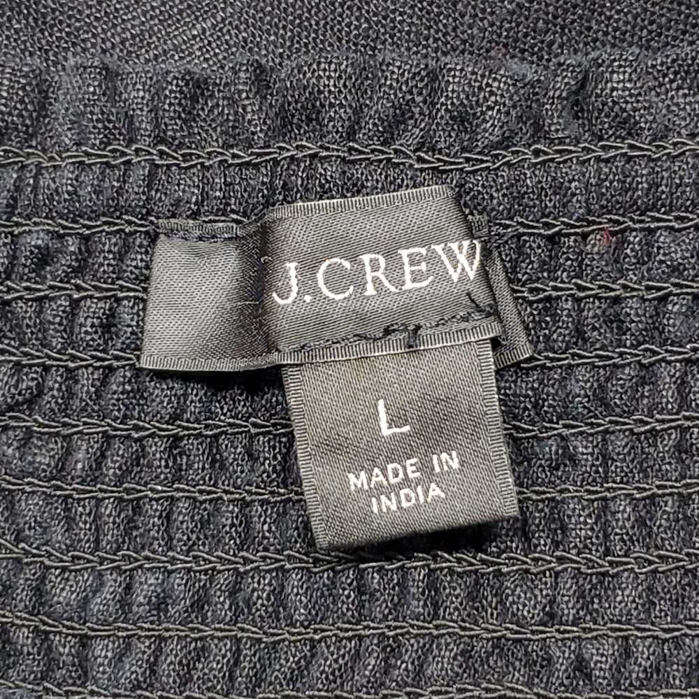 J. Crew Black Smocked Ruffle Mini Skirt Size L - image 3