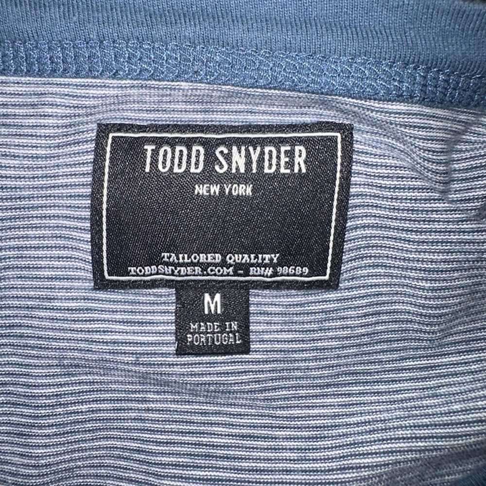Todd Snyder Microstripe T Shirt Medium Gently wor… - image 4