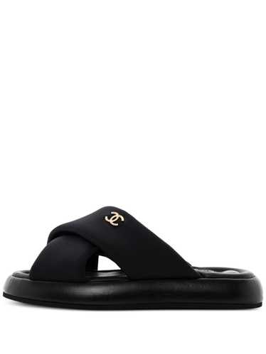CHANEL Pre-Owned CC criss-cross pool slides - Bla… - image 1