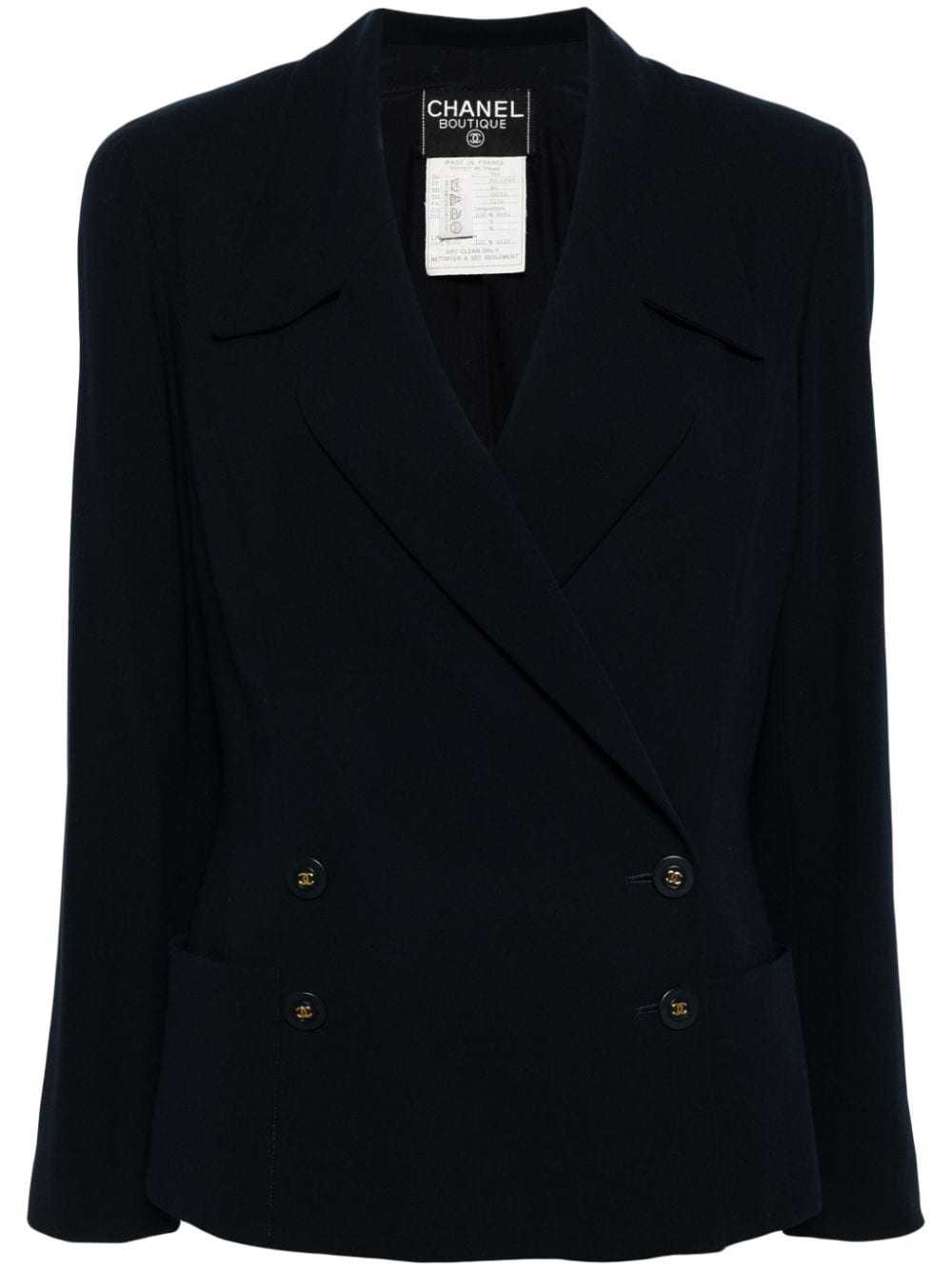 CHANEL Pre-Owned 1994 CC-button wool double-breas… - image 1