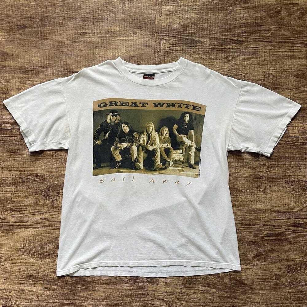 Vintage Great White Band T-Shirt Sail Away Tour 1… - image 3