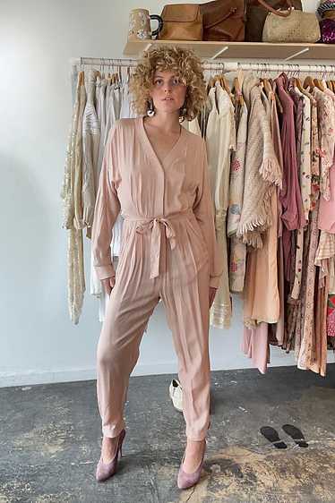 Equipment Pink Silk Jumpsuit Selected by The Curat