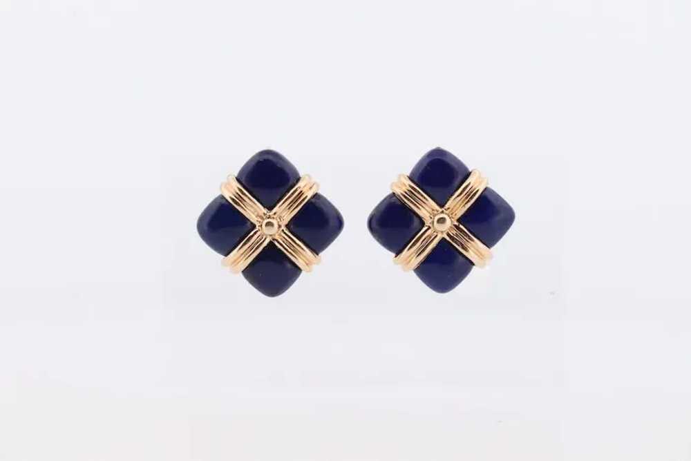 14k Lapis Lazuli earrings. GIFT square wrapped pr… - image 4