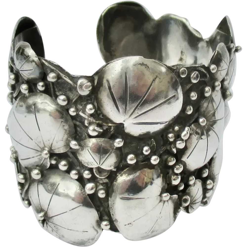 Mary Gage Sterling  Lilly Pad Cuff  Bracelet - image 1