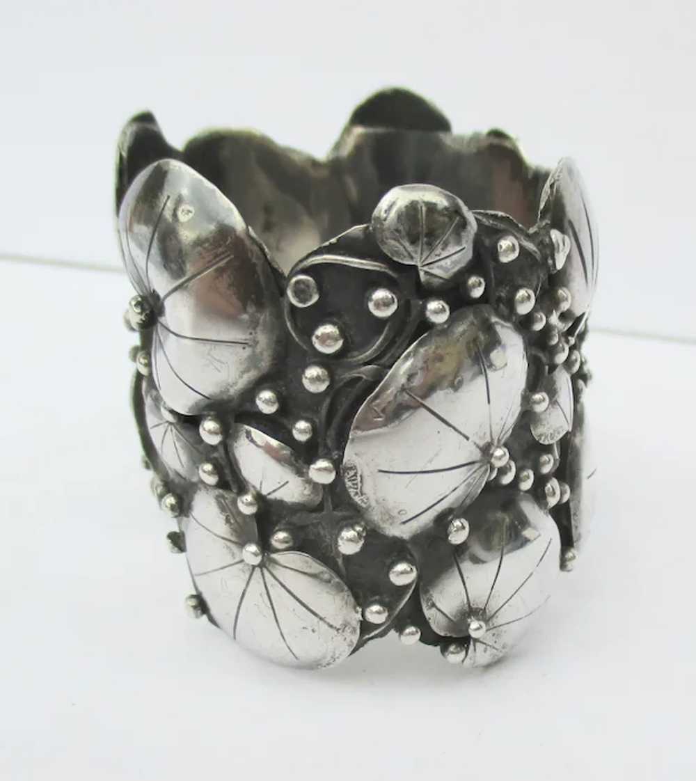 Mary Gage Sterling  Lilly Pad Cuff  Bracelet - image 2