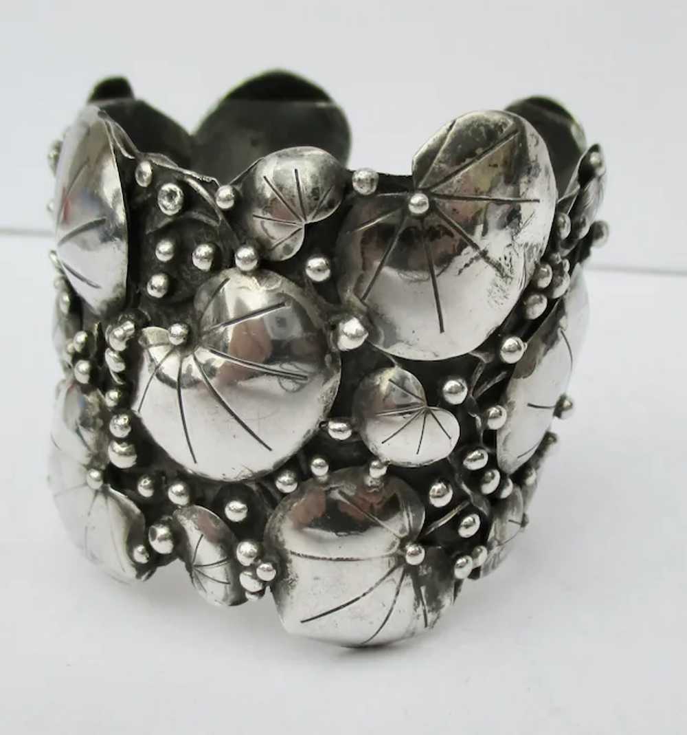 Mary Gage Sterling  Lilly Pad Cuff  Bracelet - image 3