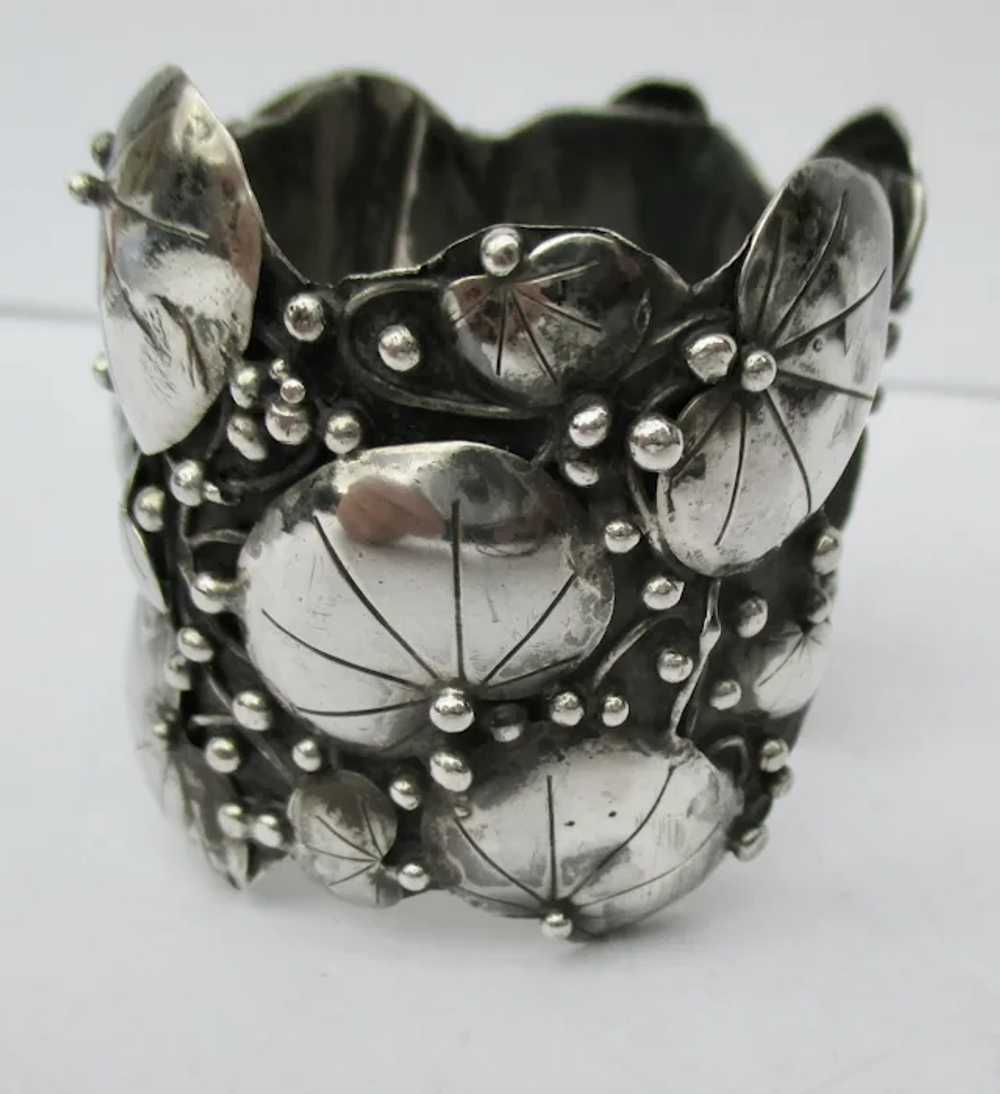 Mary Gage Sterling  Lilly Pad Cuff  Bracelet - image 4