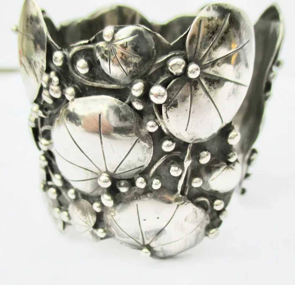 Mary Gage Sterling  Lilly Pad Cuff  Bracelet - image 5
