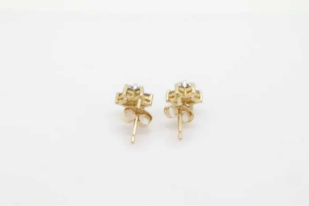 Diamond Flower Cluster Earrings. Diamond Daisy 14… - image 5