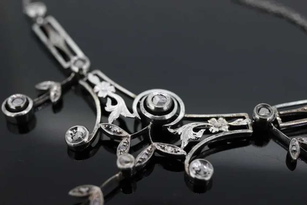 Antique Diamond lavaliere. Sterling Silver with a… - image 2