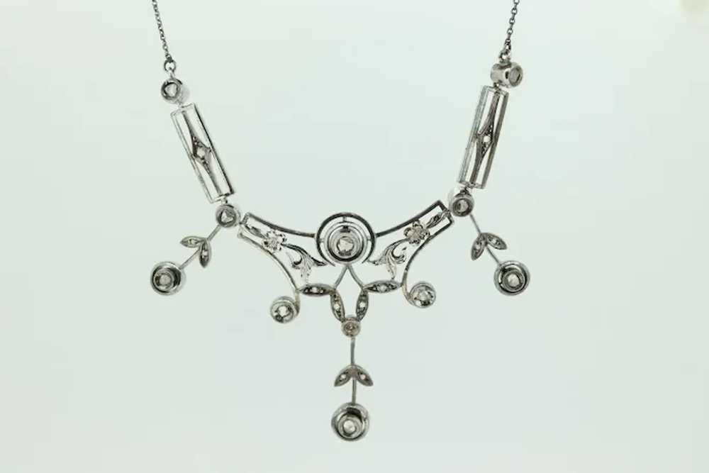 Antique Diamond lavaliere. Sterling Silver with a… - image 3