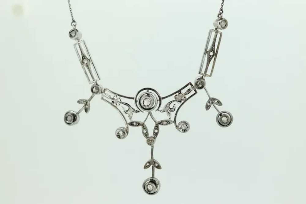 Antique Diamond lavaliere. Sterling Silver with a… - image 5