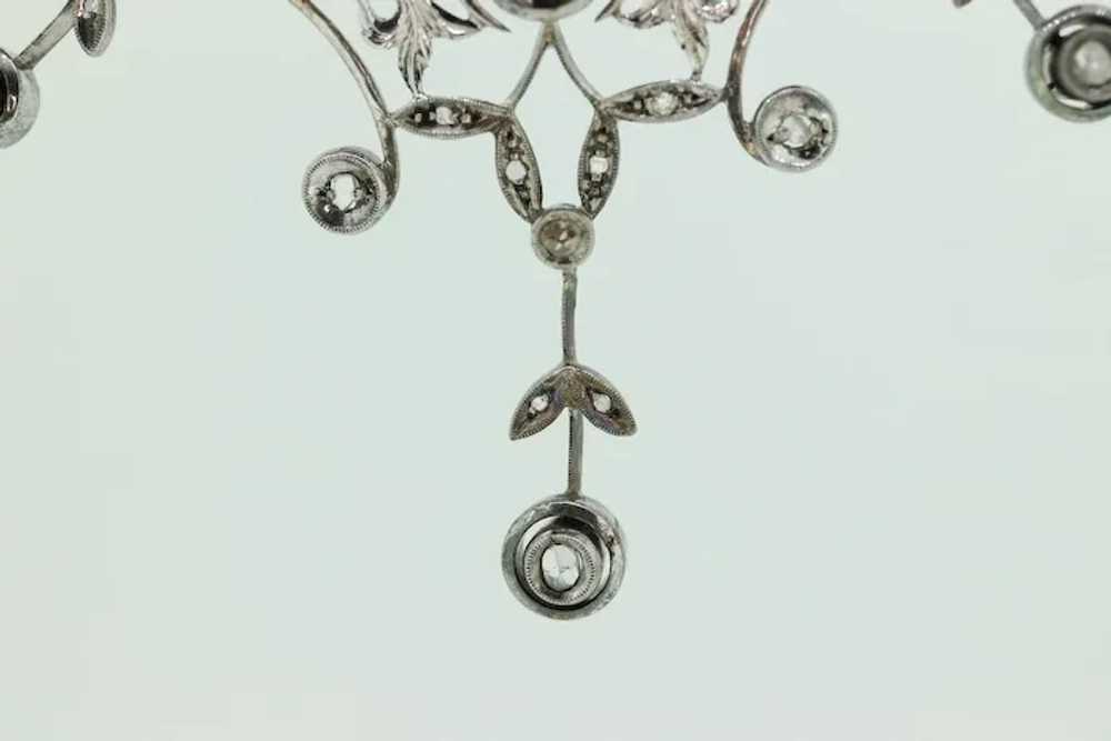 Antique Diamond lavaliere. Sterling Silver with a… - image 6
