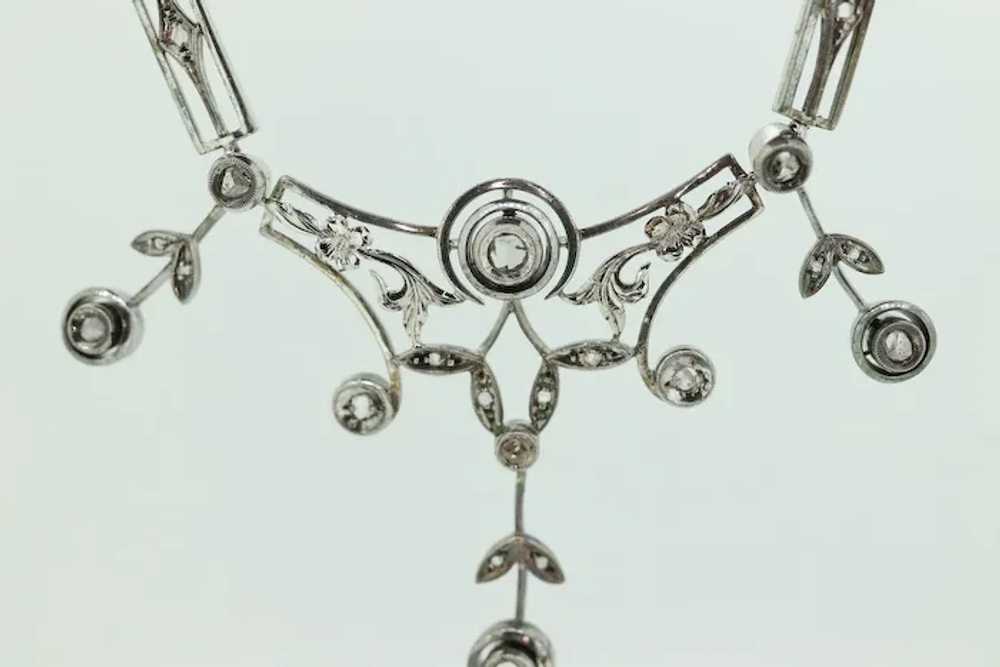 Antique Diamond lavaliere. Sterling Silver with a… - image 7