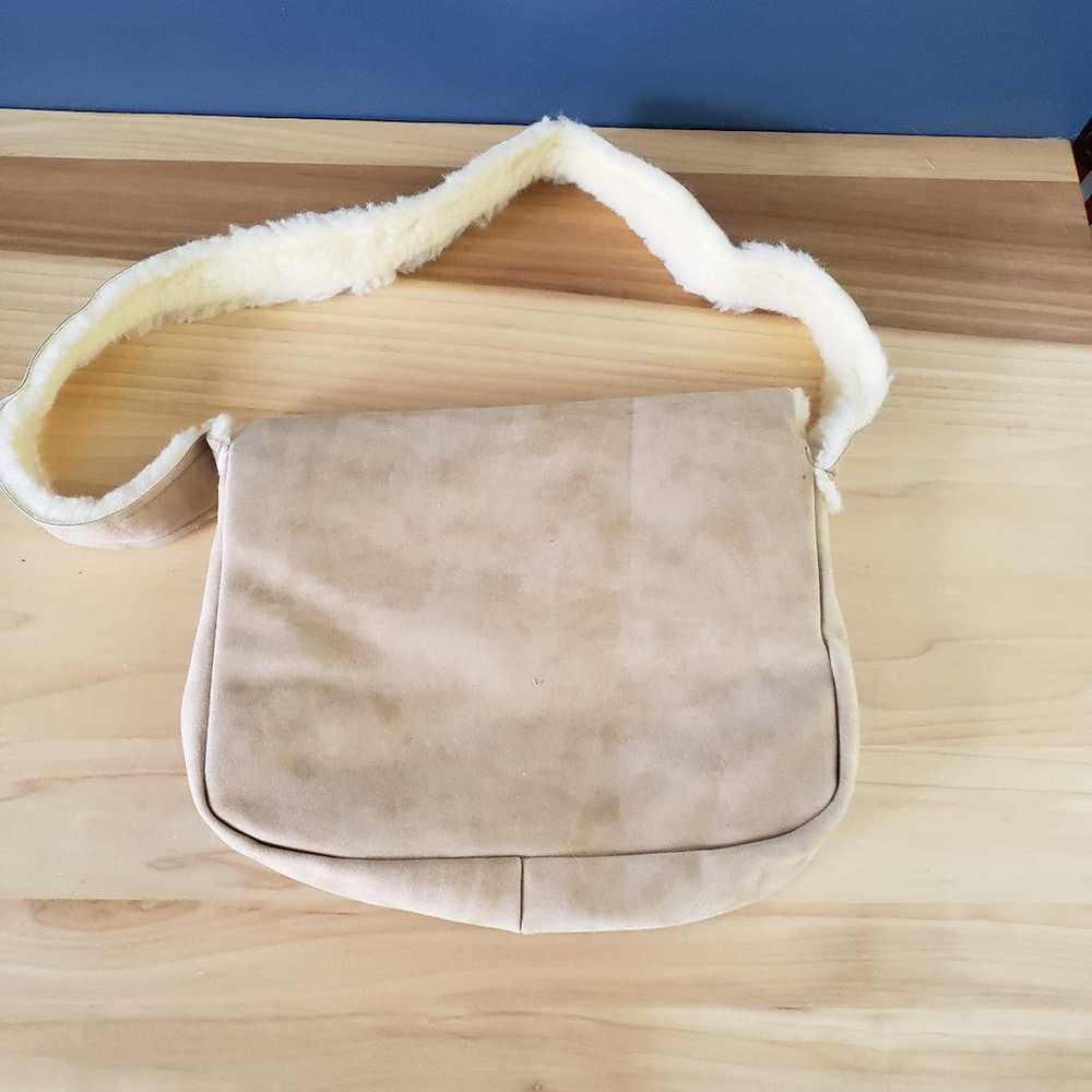 Vintage Faux Sherpa and Faux Suede Purse - image 2