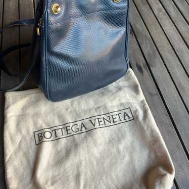 Vintage Bottega Veneta navy blue handbag
