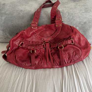 Y2k red leather bag - Gem