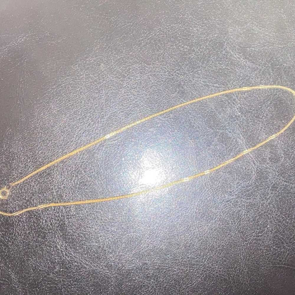 Stamped gold necklace - image 2