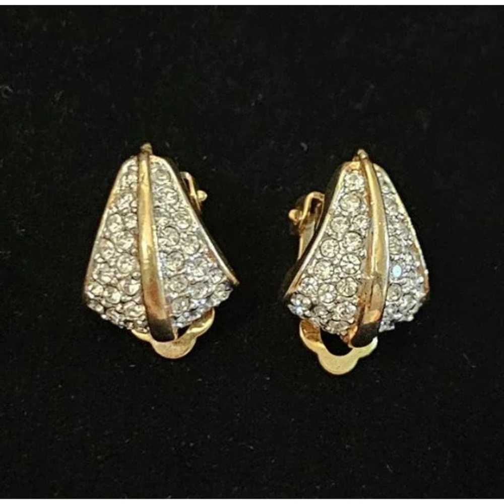 Roman Rhinestone Jewel Gold Tone Earring + Pendan… - image 8
