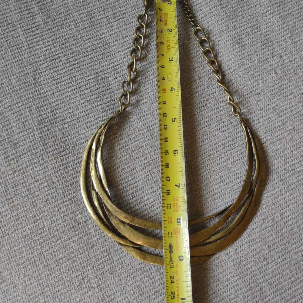 Bronze Toned, Round Choker vintage Necklace, - image 3