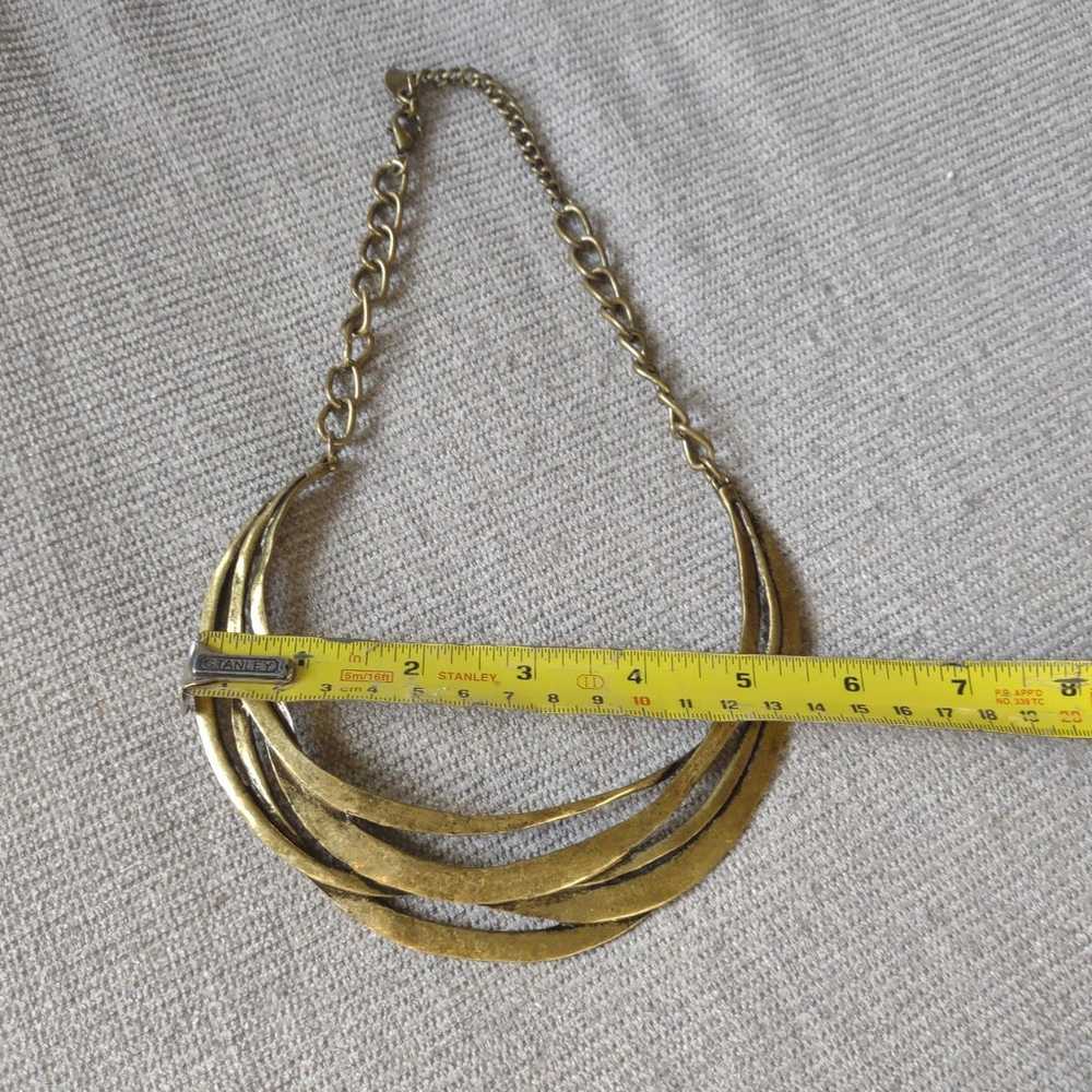 Bronze Toned, Round Choker vintage Necklace, - image 4