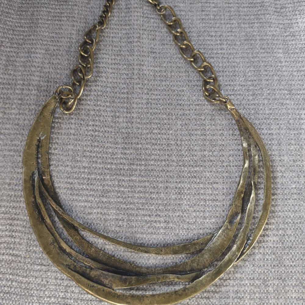 Bronze Toned, Round Choker vintage Necklace, - image 6