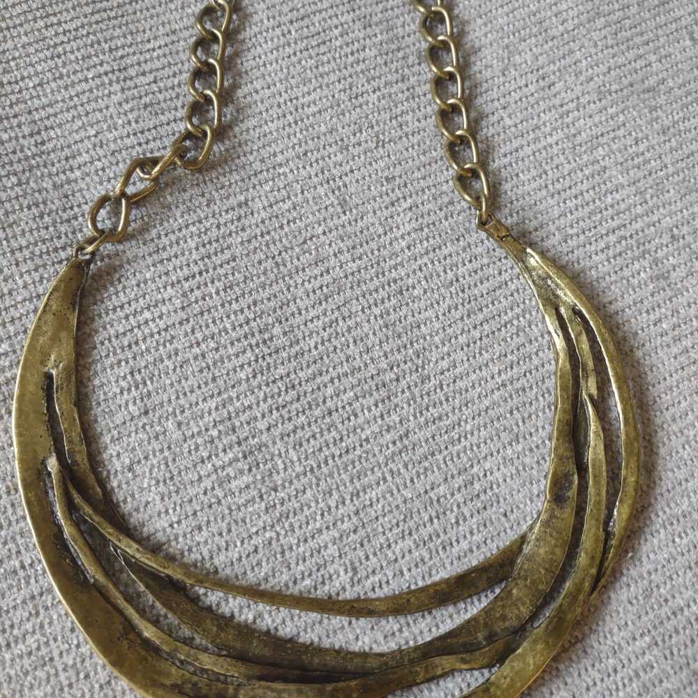 Bronze Toned, Round Choker vintage Necklace, - image 8