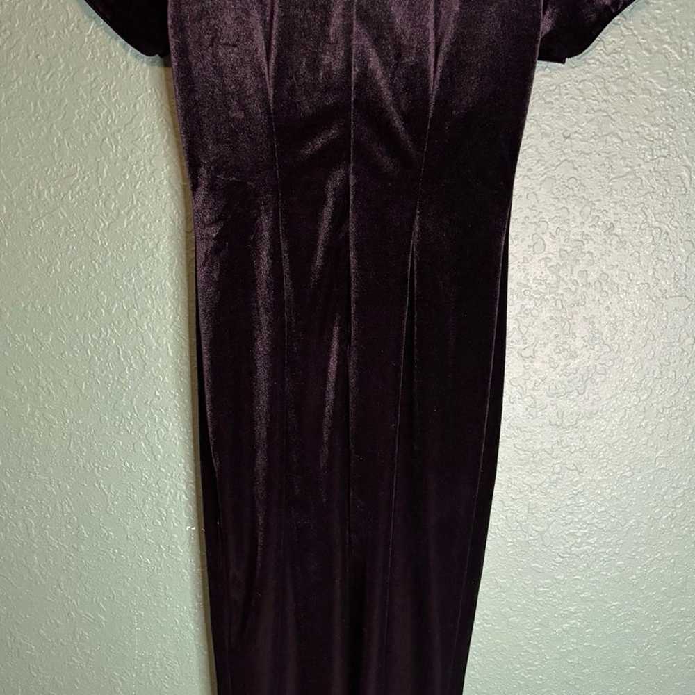 Vintage Velvet Asian Style Dress Size S/M - image 3