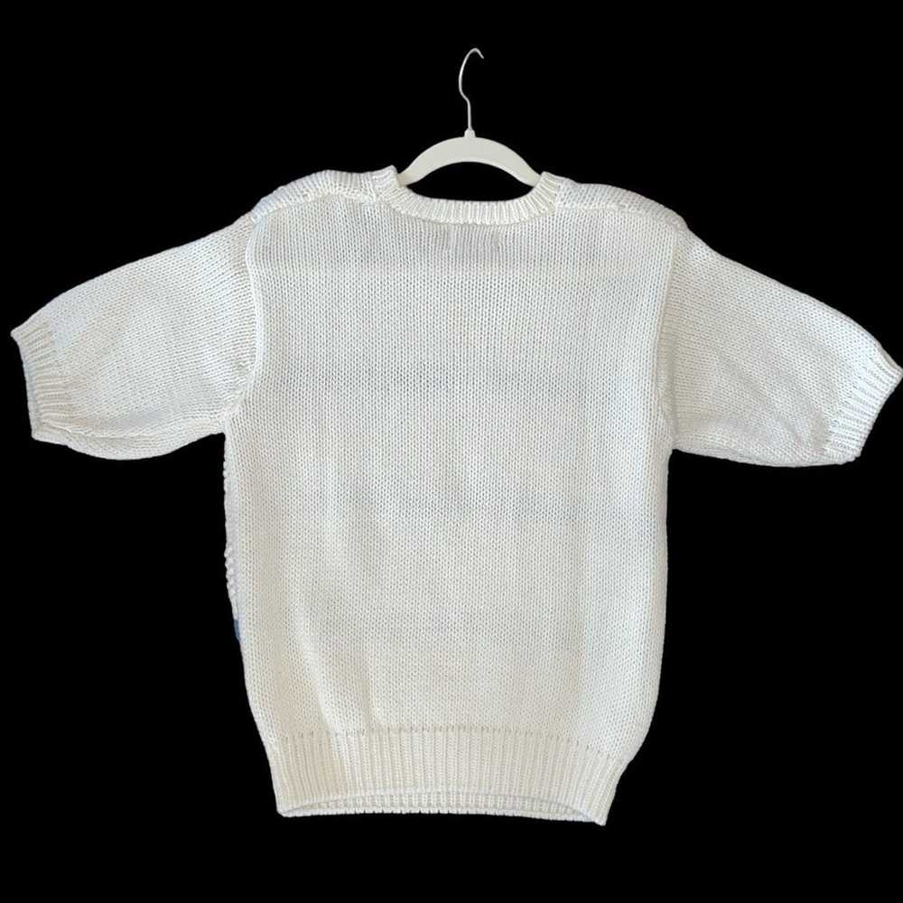 Vintage 1980’s Hand Knit Sweater Country Suburban… - image 2