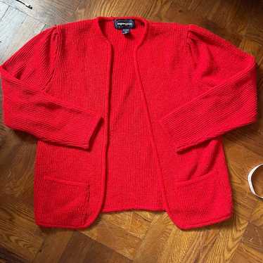 Vintage red Impressions cardigan size M