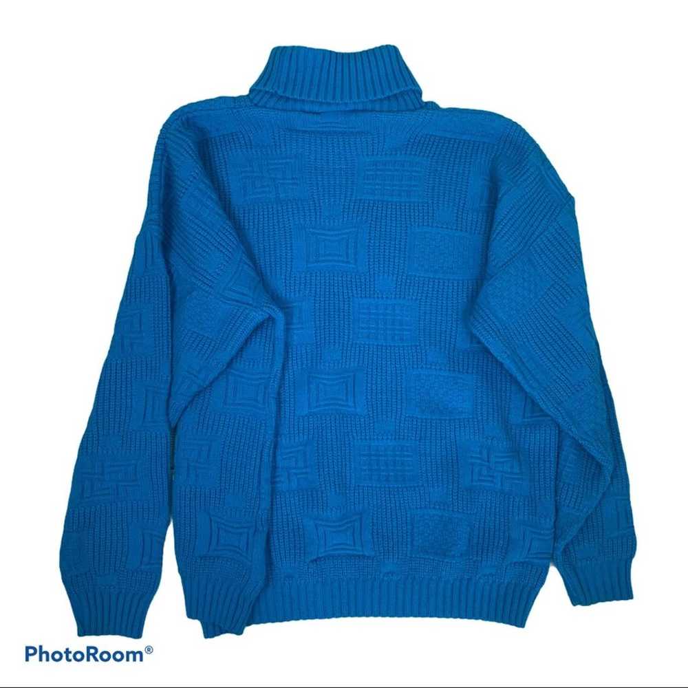 Keneth Too! Vintage blue pullover sweater turtlen… - image 2