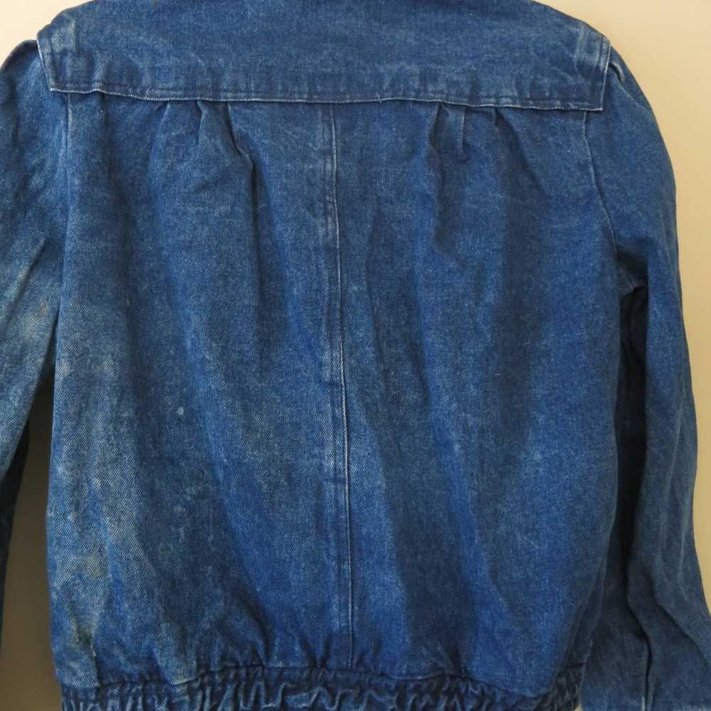 VINTAGE 1970 Jean Jacket Size M (38) Women's Snap… - image 12