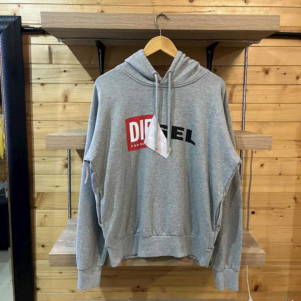 Diesel Diesel S-Alby logo hoodie gray - image 4