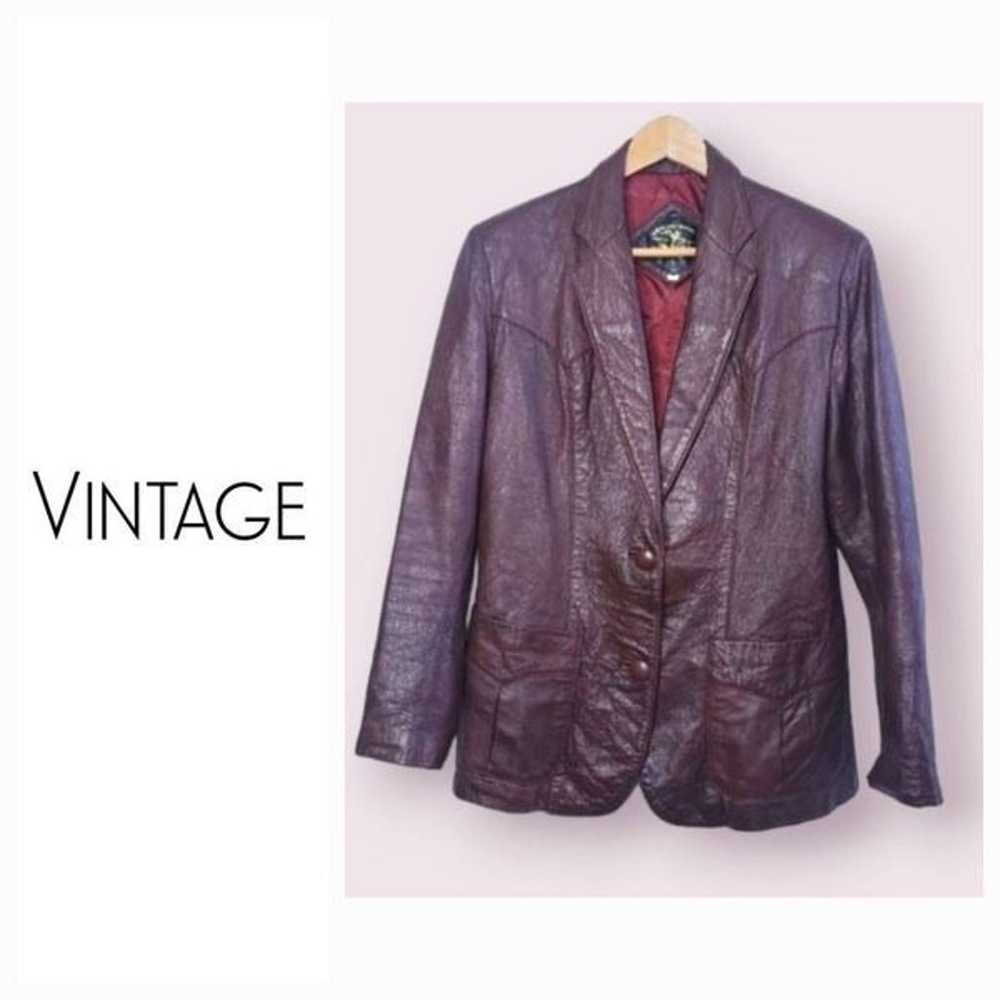 vintage Etienne Aigner leather jacket size medium - image 1
