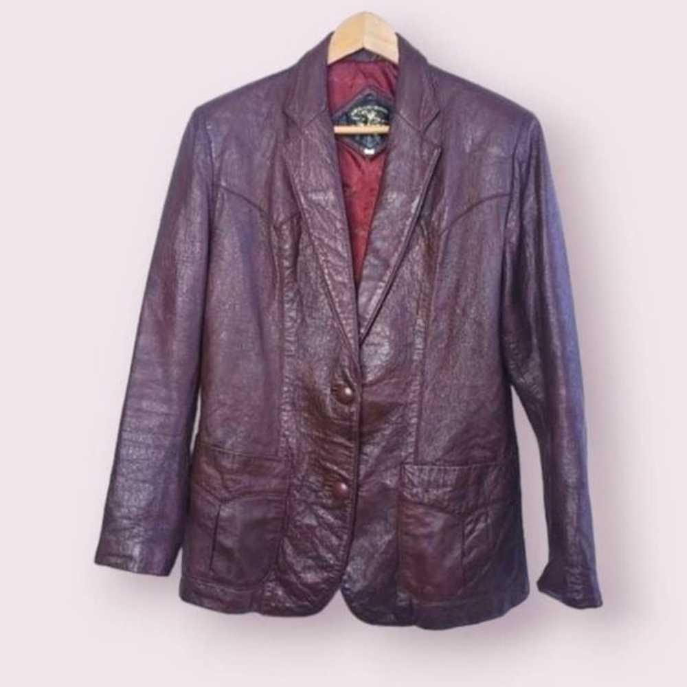 vintage Etienne Aigner leather jacket size medium - image 2