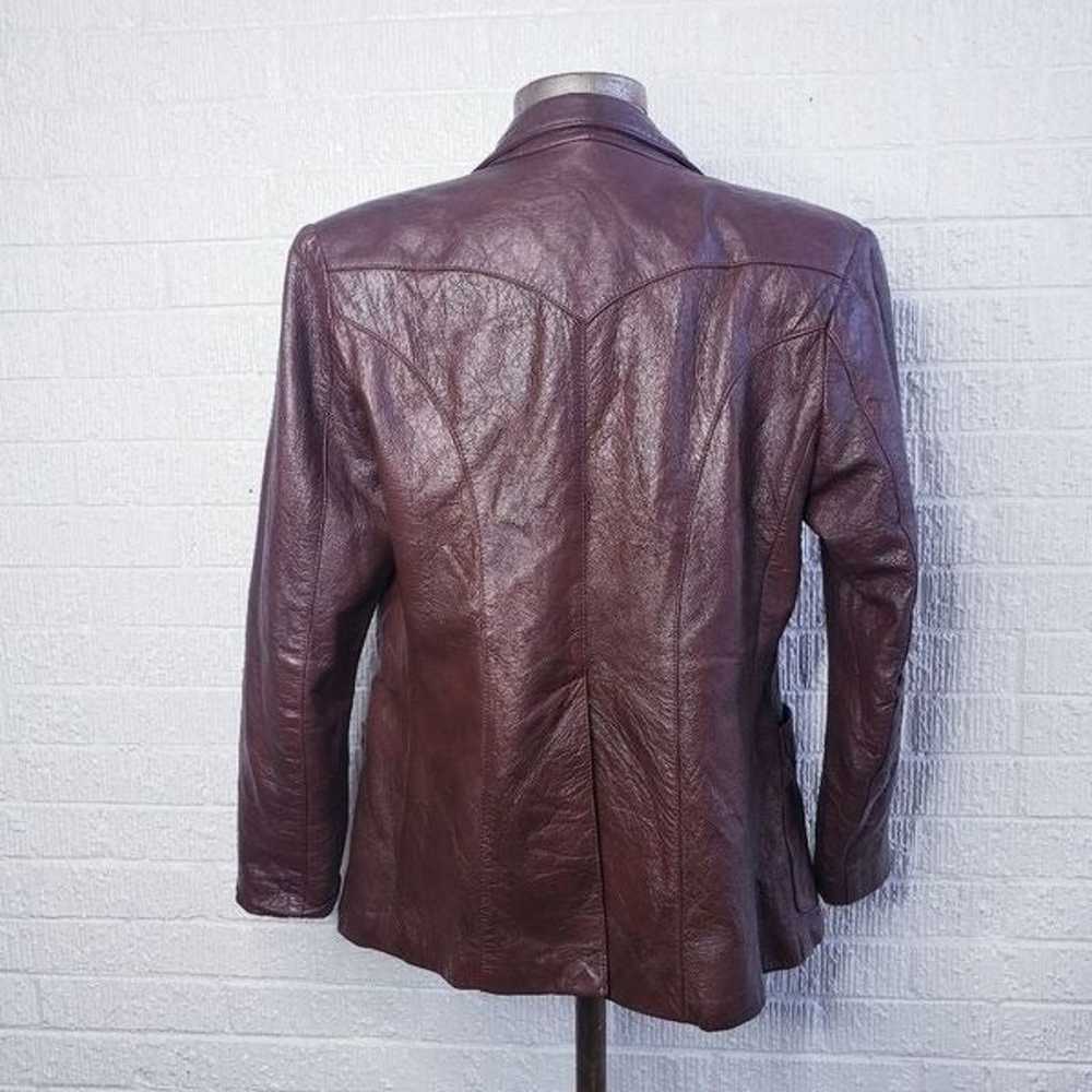 vintage Etienne Aigner leather jacket size medium - image 4